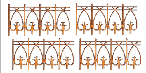 1/2" Scale Laser Fence Rail